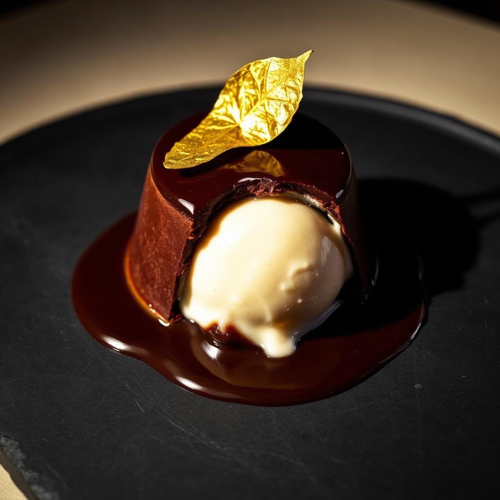 Schokoladenfondant mit Vanilleeis
